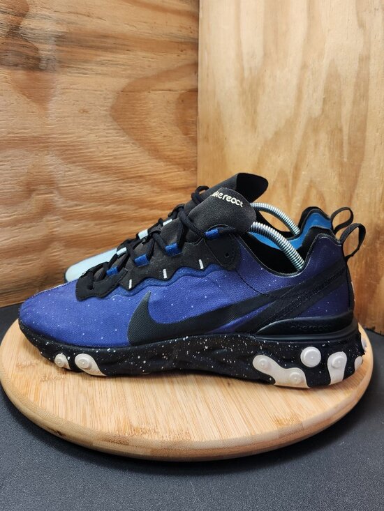 Nike React Element 55 Mens Blue Running Shoes Sneakers Size 10.5 Day and Night main image 7
